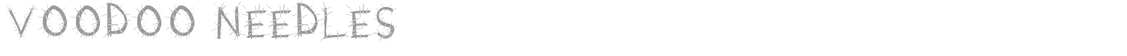 Voodoo Needles font preview